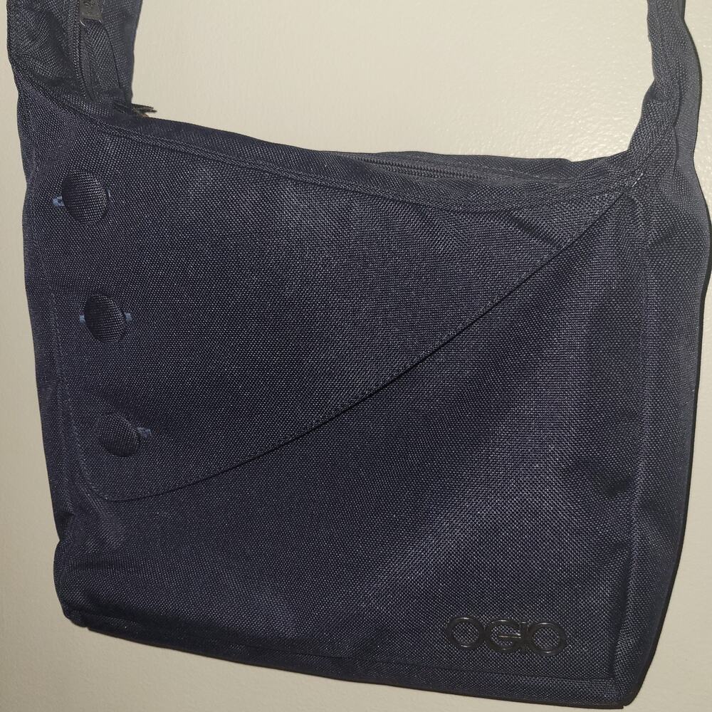 Ogio Womens Melrose Purse - Navy Blue Pun Striped Grey Bag